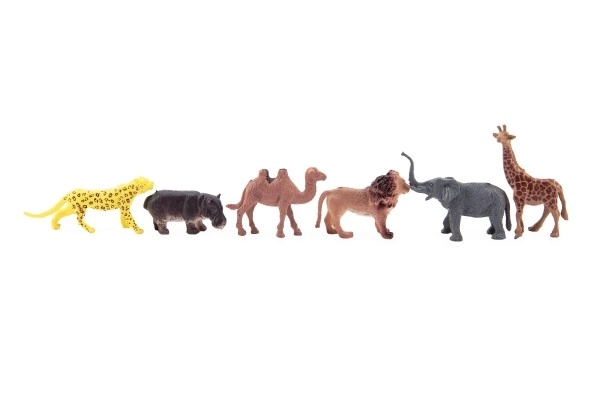 Dyr mini safari ZOO plast 5-6cm 12 stk i pose