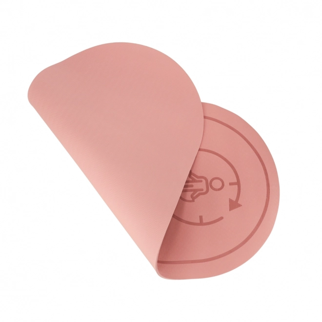 Skridsikker yoga øvelsesmåtte med lyddæmpning 127x63x0,6 cm lyserød