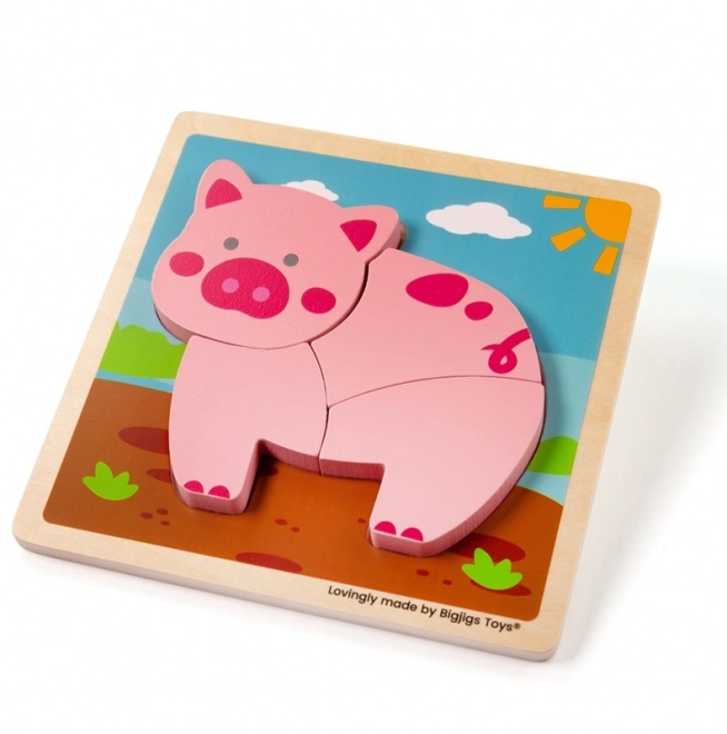 Bigjigs Toys Indsæt puslespil Lille Gris