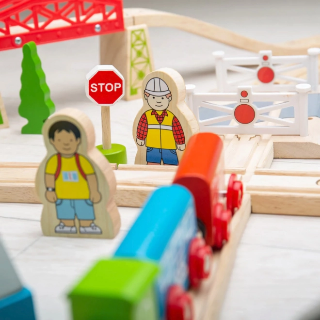 Bigjigs Rail Træjernbane by og landsby 101 dele