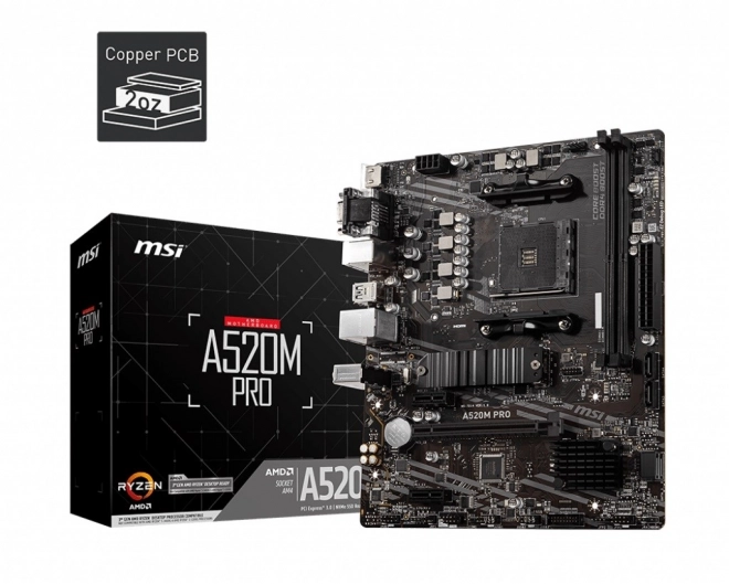 MSI A520M PRO mATX bundkort til AMD