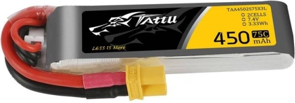 Tattu LiPo-batteri 450 mAh 7,4 V 75C