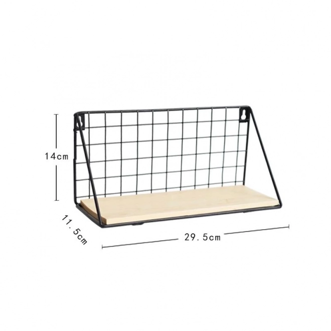 Vægmonteret hylde LOFT stil 29,5 cm - sort
