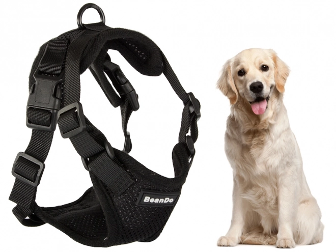 Trykfri hundesele XL - sort
