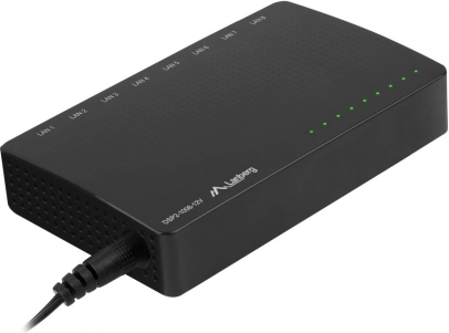Lanberg gigabit-switch med 8 porte DSP2 med 12 V strømforsyning