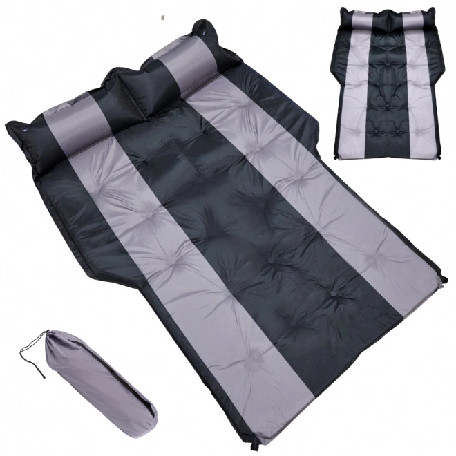 Oppustelig madras til bil 180x120cm sort