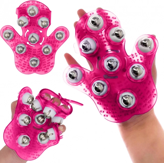 Massagehandske med 360° metalkugler mod cellulite