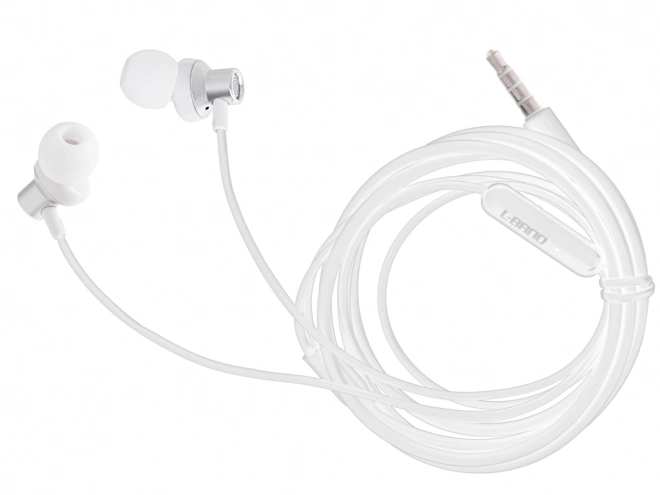 Hvide ledningshovedtelefoner med 3,5mm jackstik
