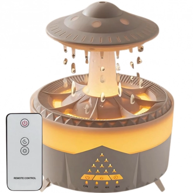Luftfugter og aromatisk diffuser i UFO-form