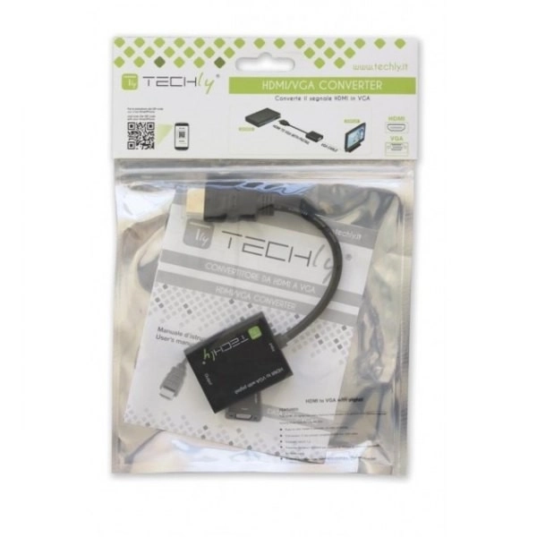 Adapter HDMI han til VGA hun, sort, 10 cm