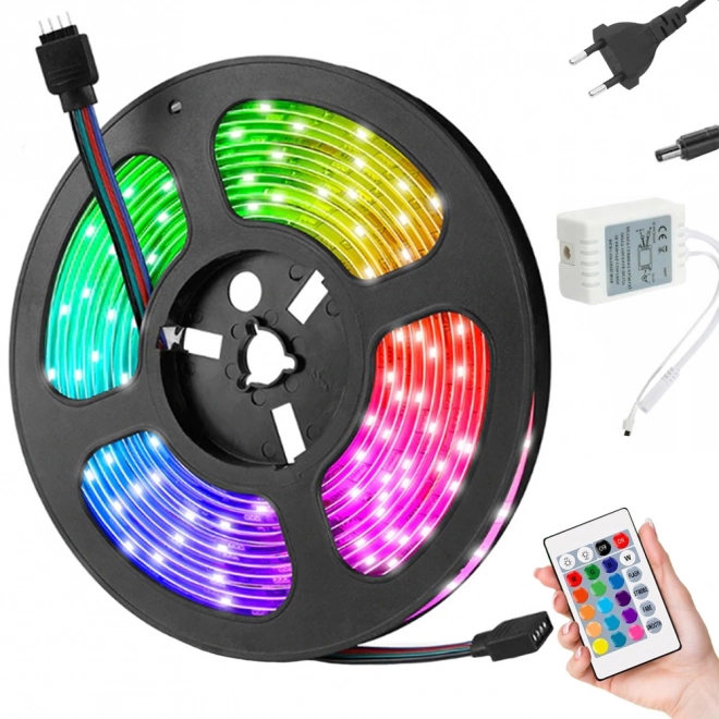 Vandtæt LED-bånd RGB med fjernbetjening 4,5 m