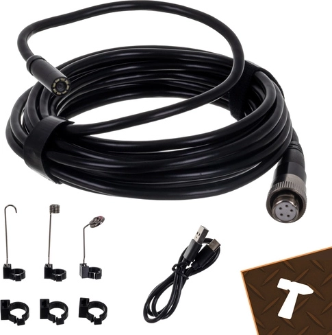 Stiv 5 m sonde med 8 LED og lysstyrkeregulering