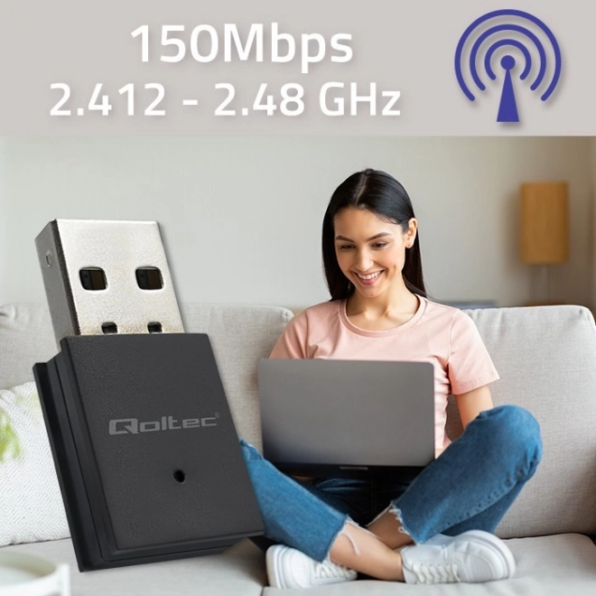 Trådløs mini adapter Wi-Fi og Bluetooth 4.0 USB