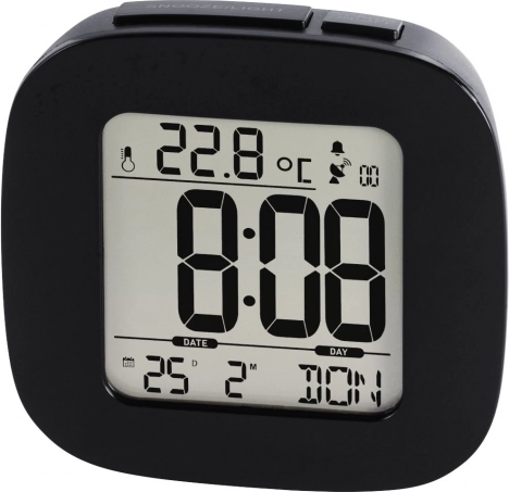 Radio-styret vækkeur DCF RC45 sort