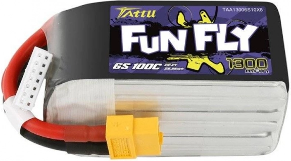 LiPo-batteri Tattu FunFly 1300 mAh 6S 22,2 V 100C (XT60)