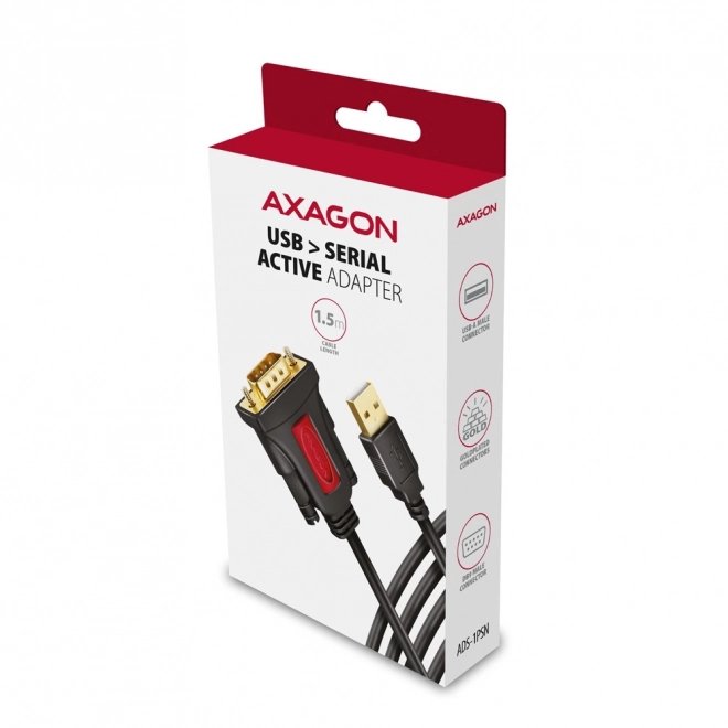 USB 2.0 til RS-232 adapter 1,5 m kabel med Prolific chip