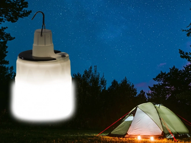 Solcellelampe til vandring og camping