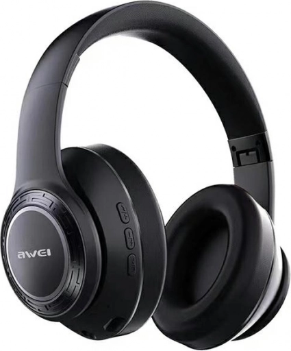 AWEI trådløse gaming-over-ear-hovedtelefoner med Bluetooth og RGB-belysning, sort