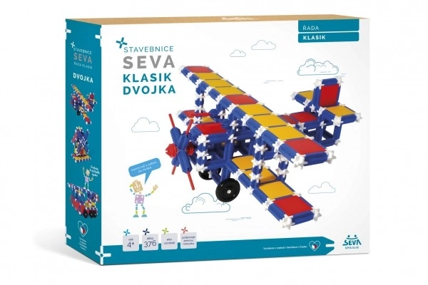 Byggesæt SEVA KLASIK Dvojka plast 366 stk i æske 36x33,5x5cm