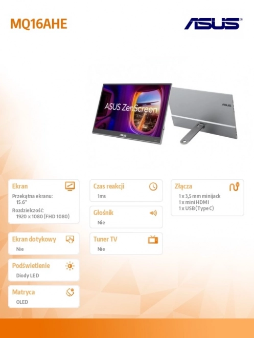OLED-monitor USB-C 16 tommer