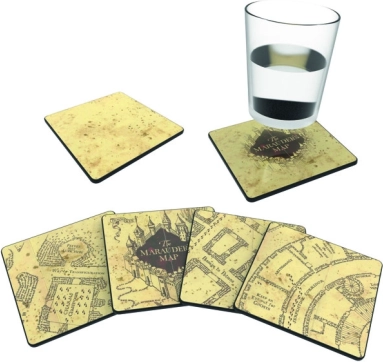 Sæt med dækkeservietter MARAUDER'S MAP (4 stk) – termokromisk