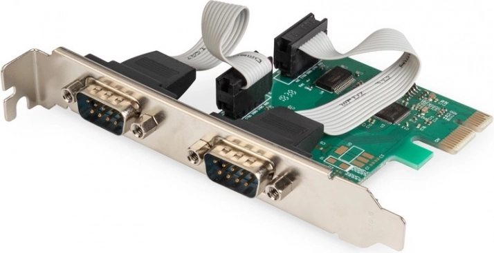 PCIe-controller for serielport RS232, 2x DB9, chipset ASIX99100
