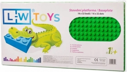 Byggeplade til LEGO DUPLO 16×32, 25,5 × 51 cm, grøn – L-W Toys