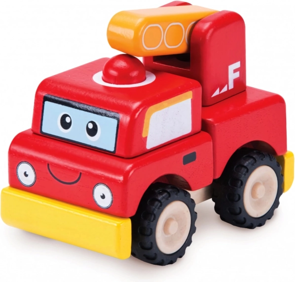 Wonderworld mini brandbil i træ