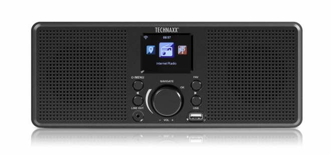 Internet radio Technaxx med stereo højttalere 2x2W og WiFi