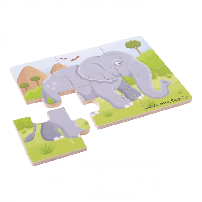 Bigjigs Toys Puslespil 3i1 safari dyr