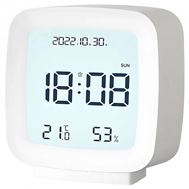 Vækkeur med snooze-funktion og måling af temperatur og fugtighed