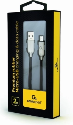 Mikro USB-kabel 2 m sort
