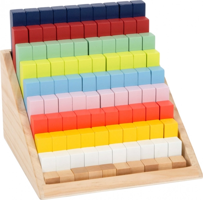 Pædagogiske træ-matematikklodser i boks