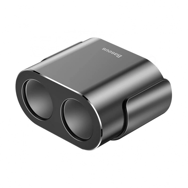 Cigarettænderstik med splitter 2xUSB 3,1A 100W - sort