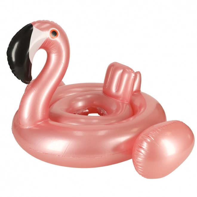 Oppustelig badering med sæde til de mindste - flamingo
