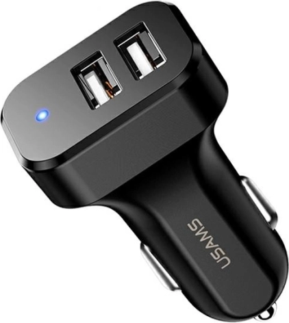 USAMS biloplader med 2× USB, 2,1 A