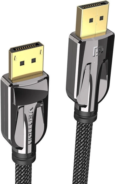 Vention kabel 2× DisplayPort 1.4, 8K 60 Hz, 3 m, sort