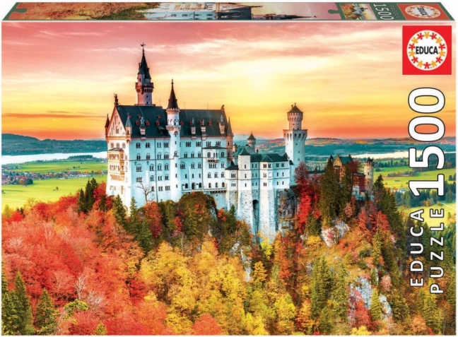 Puslespil efterår i Neuschwanstein 1500 brikker EDUCA