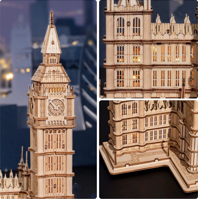 RoboTime træ 3D puslespil klokketårn Big Ben lysende