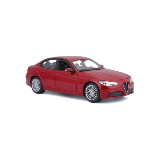 Bburago 1:24 Alfa Romeo Giulia (2016) Metallic rød 18-21080
