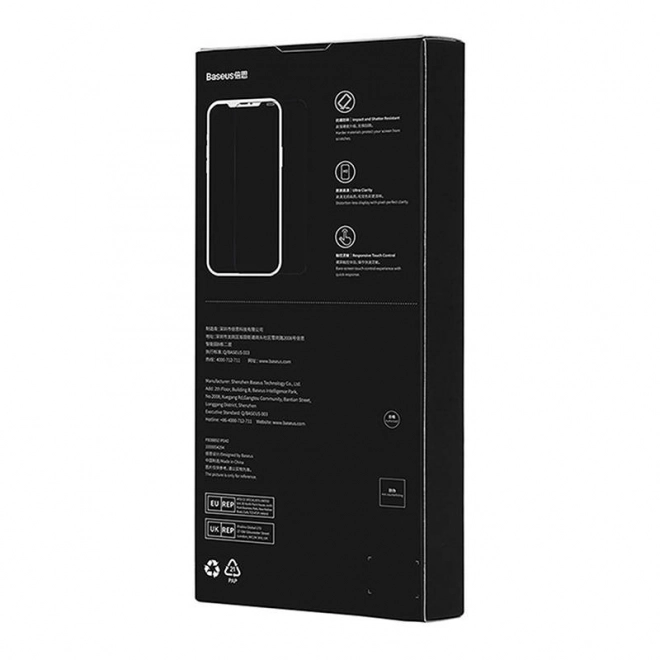 Baseus Crystal privatbeskyttelse hærdet glas til iPhone X/XS