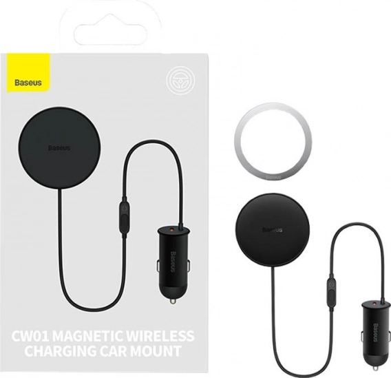 Baseus magnetisk bilholder med USB-oplader