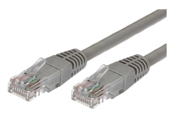 Grå patchcord kabel kategori 6 RJ45 UTP 1 m - pakke med 10 stykker