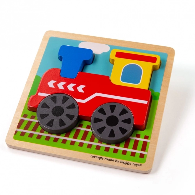 Indsæt puslespil tog af Bigjigs Toys