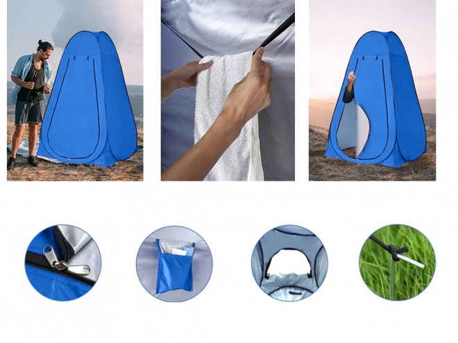 Strandtelte med omklædningsrum, bruser og toilet
