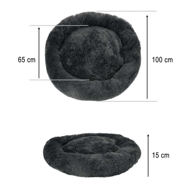 Grå seng til hund og kat 100cm