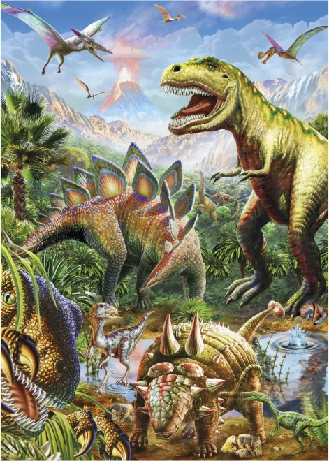 Lysende puslespil dinosaurernes verden 100 XL brikker