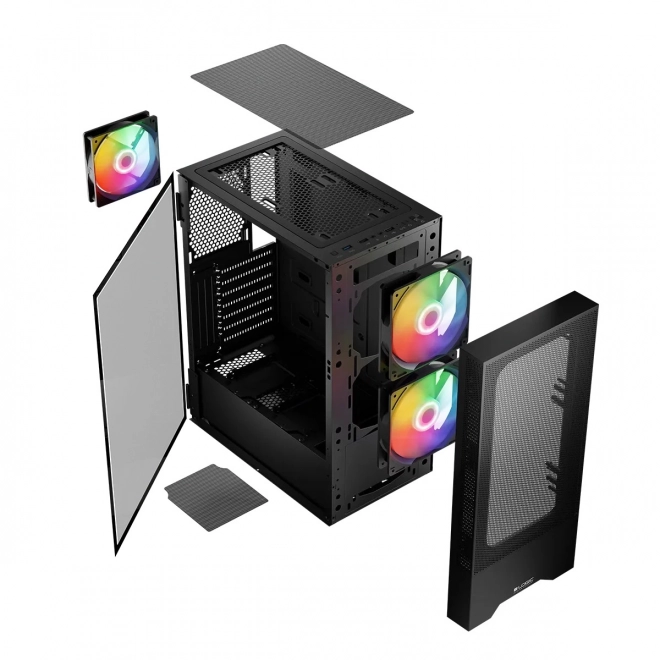 Arya ARGB USB 3.0 Midi Tower sort