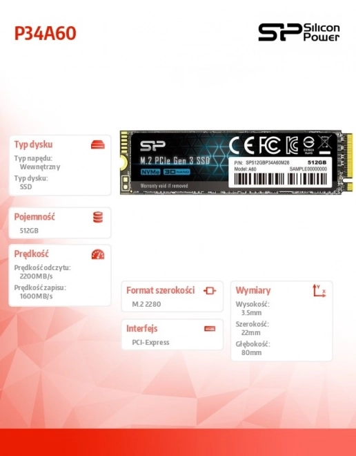 SSD-disk Silicon Power P34A60 512GB