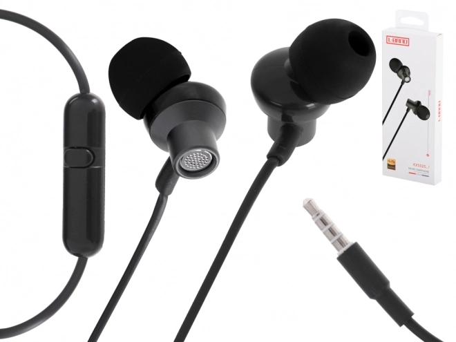 sorte kablede hovedtelefoner med 3,5 mm jackstik